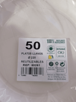 Platos de plástico reutilizables