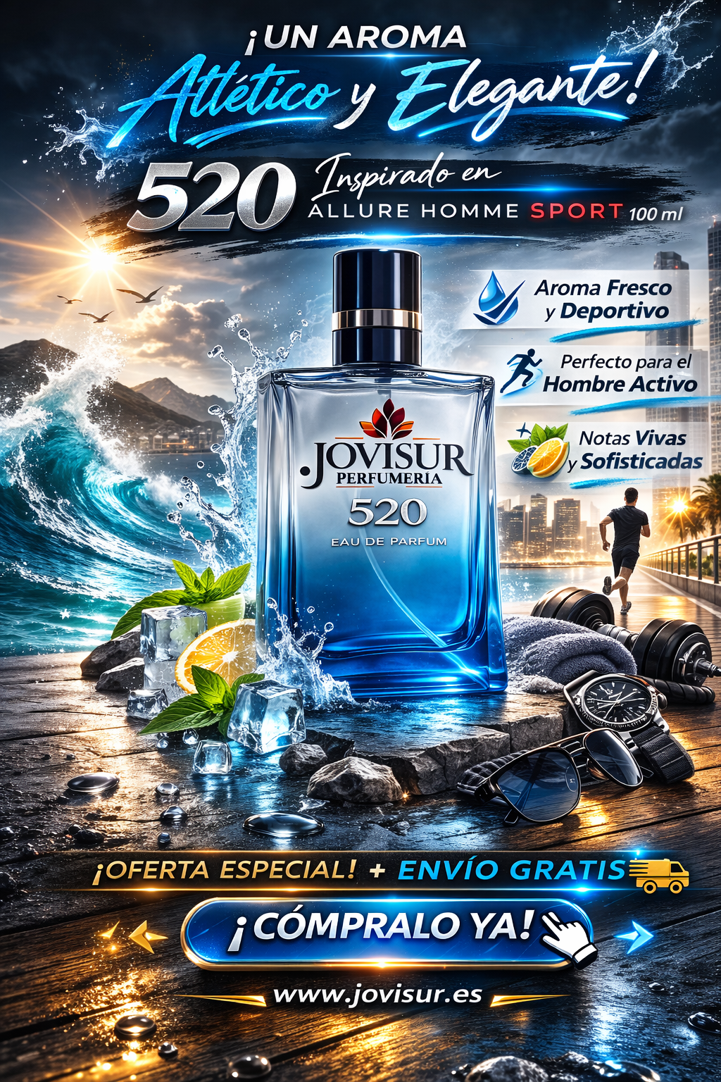 520 - Inspirado en ALLURE HOMME SPORT - 100ml 1