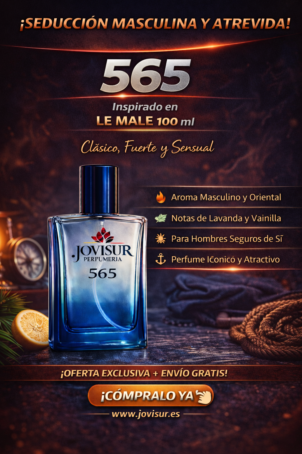 565 - Inspirado en LE MALE - 100ml 1