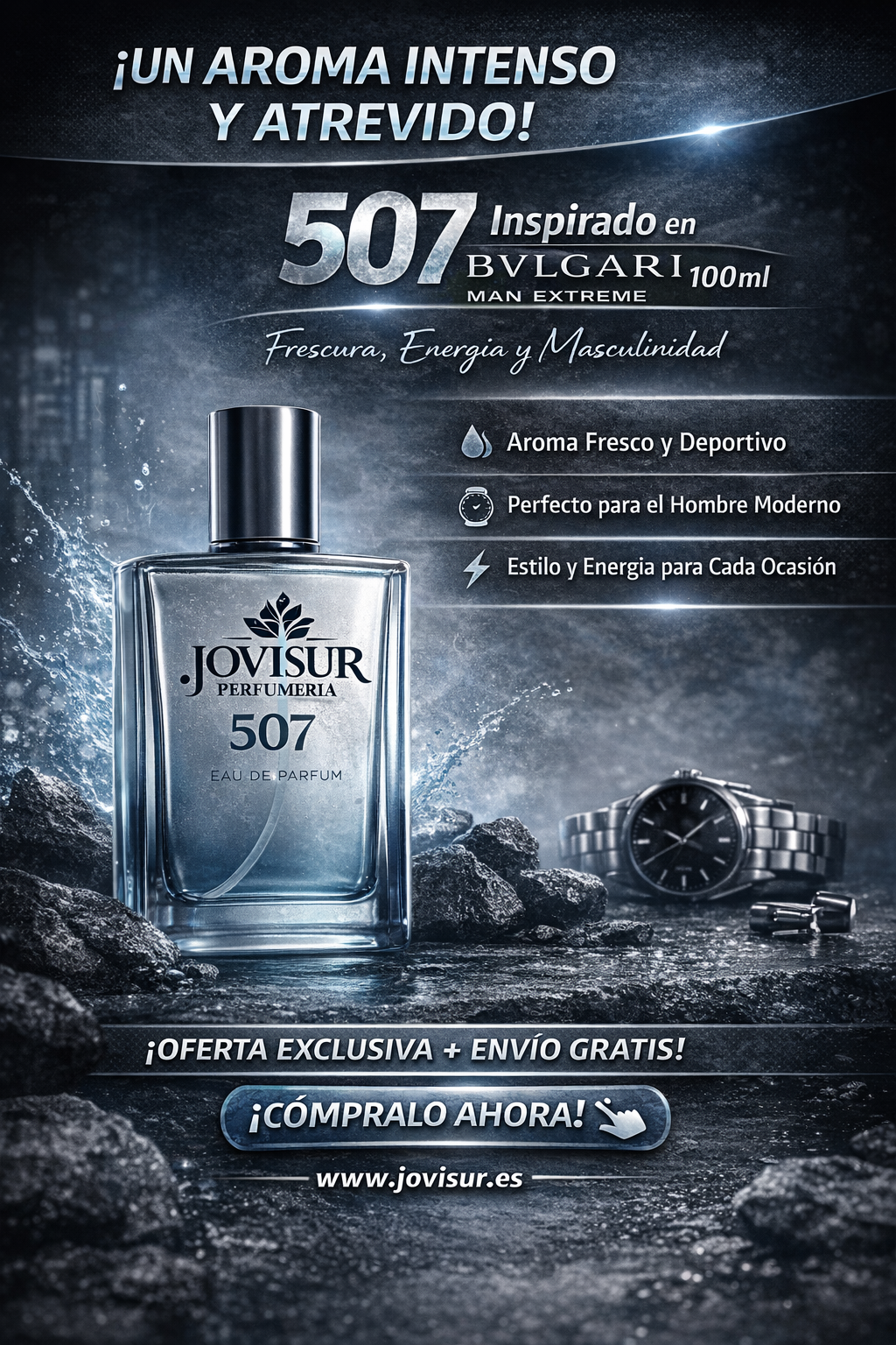 507 - Inspirado en BVLGARI MAN EXTREME - 100ml 1