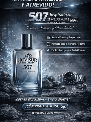 507 - Inspirado en BVLGARI MAN EXTREME - 100ml