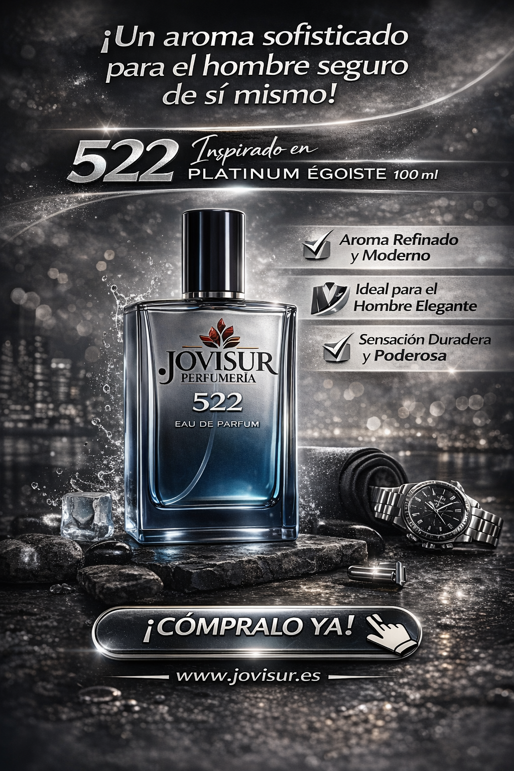 522 - Inspirado en PLATINUM EGOISTE - 100ml 1