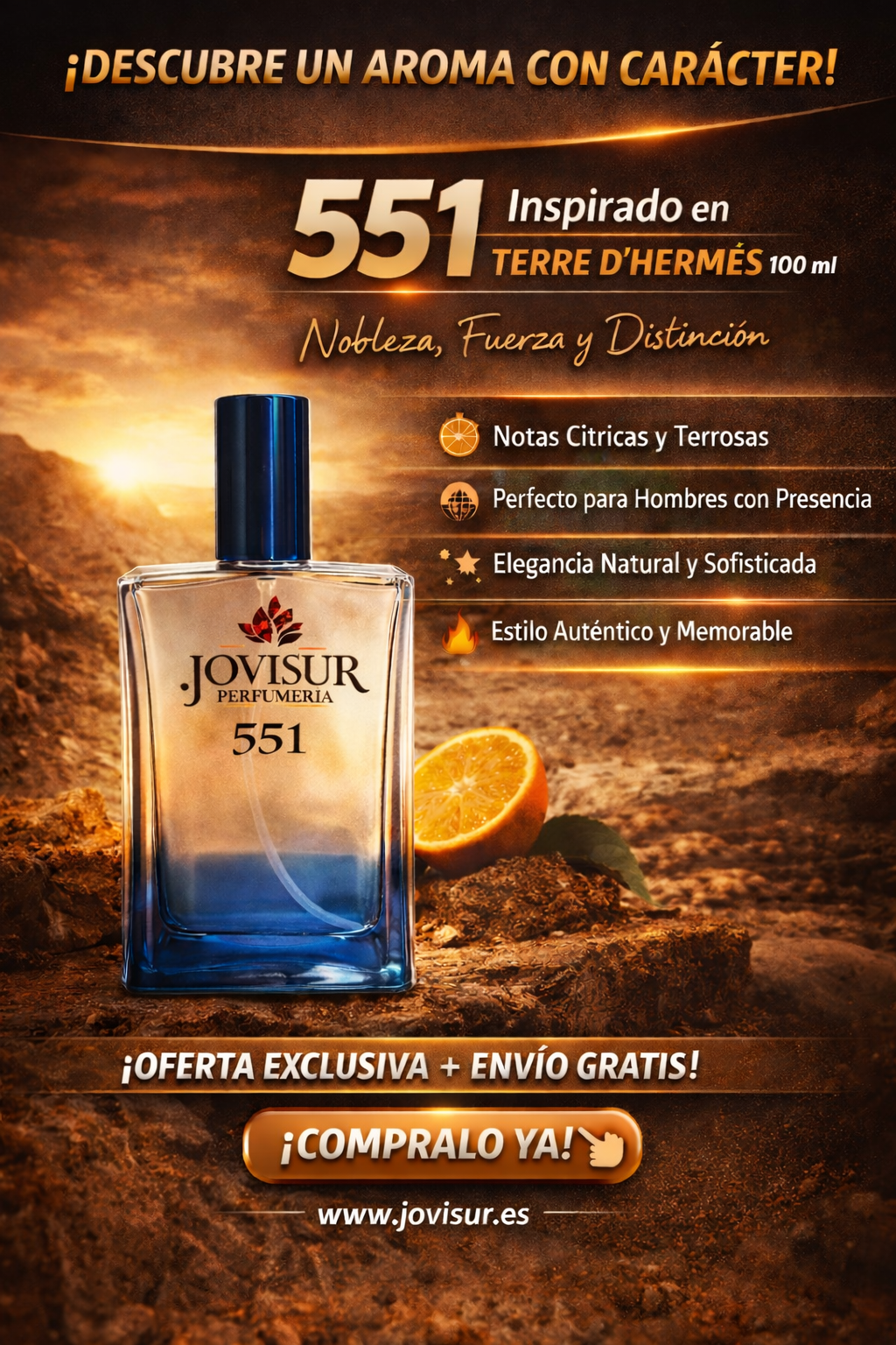 551 - Inspirado en TERRE D'HERMES - 100ml 1