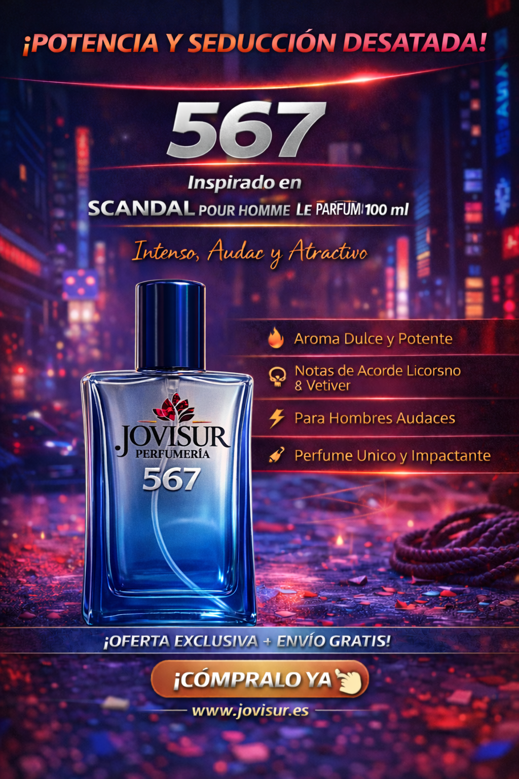 567 - Inspired by SCANDAL POUR HOMME LE PARFUM - 100ml 1