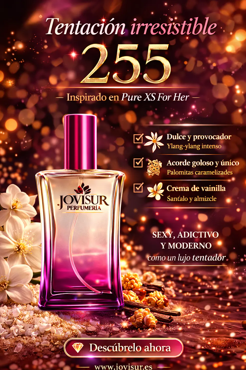 255 - Inspirado en PURE XS FOR HER - 100ml 1