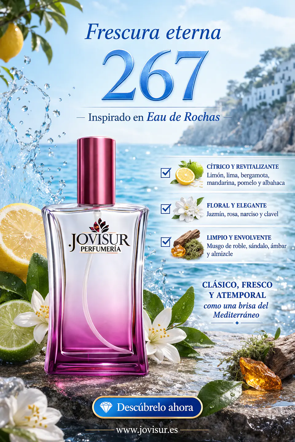 267 - Inspirado en EAU DE ROCHAS - 100ml 1