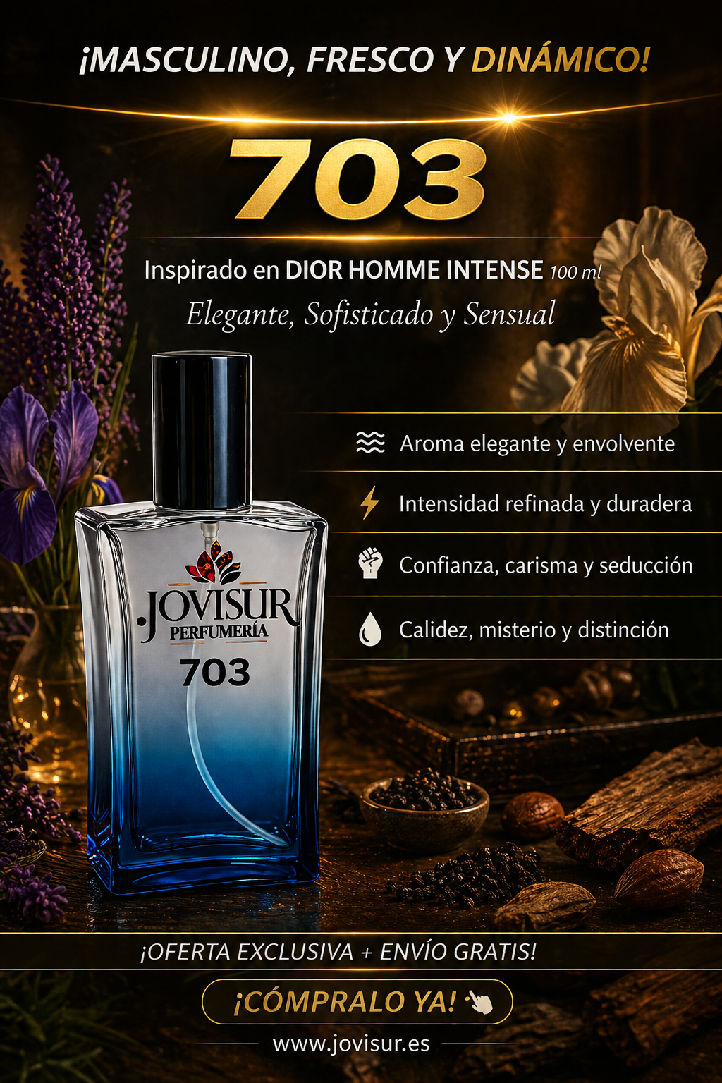 703 - Inspirado en DIOR HOMME INTENSE - 100ml 1