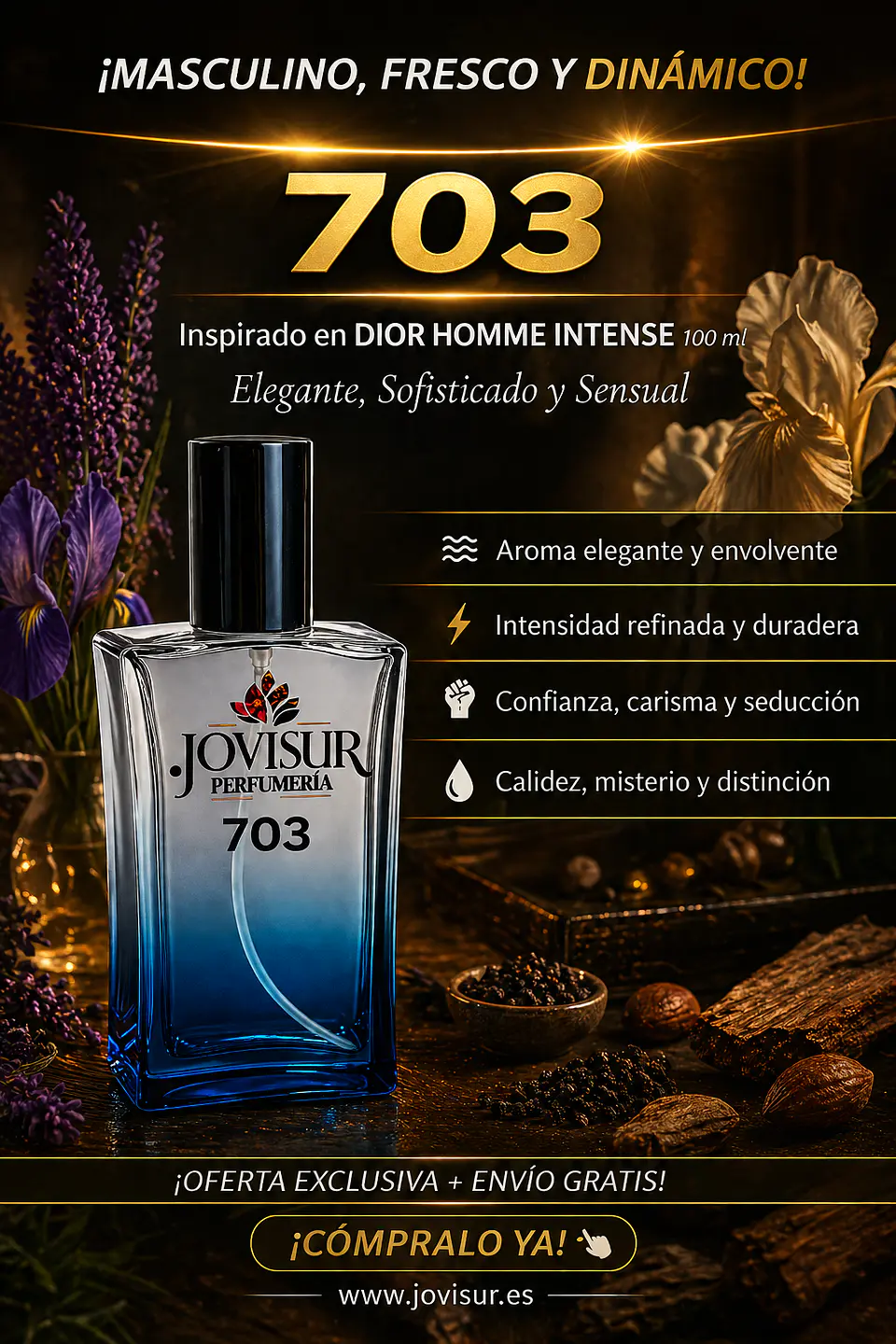 703 - Inspirado en DIOR HOMME INTENSE - 100ml 1