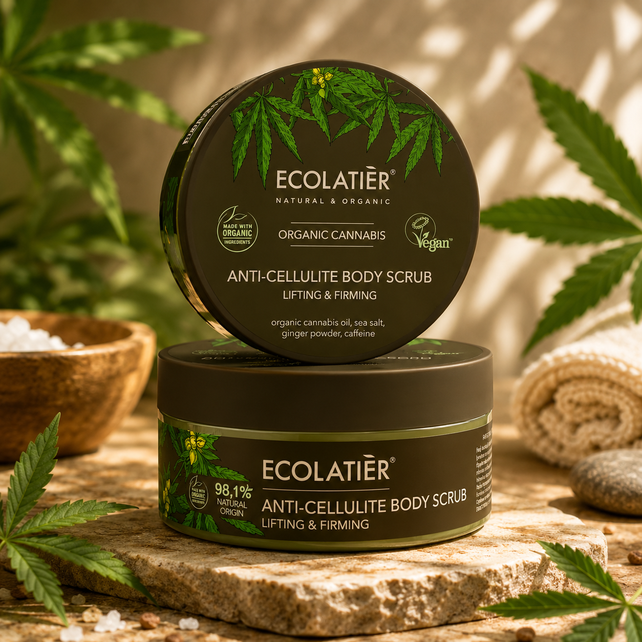 Exfoliante Corporal Anticelulítico Lifting y Firmeza Cannabis Ecológico 300gr 1
