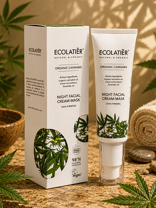 Crema-mascarilla facial de noche Reafirmante Cannabis Ecológico 50ml