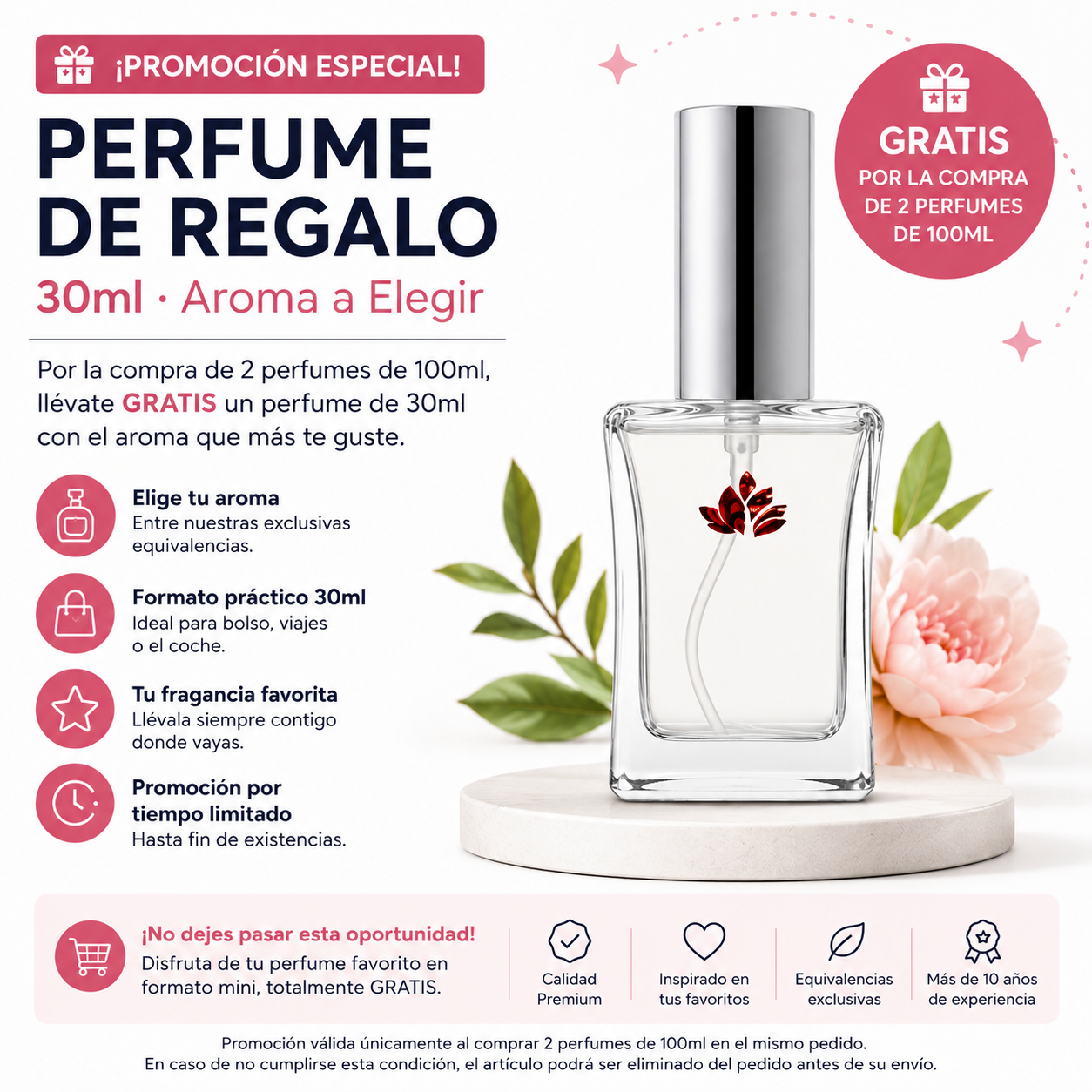 ¡PROMOCIÓN! Perfume de Regalo 30ml · Aroma a Elegir 1