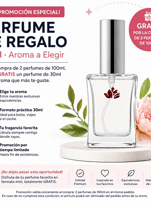 ¡PROMOCIÓN! Perfume de Regalo 30ml · Aroma a Elegir