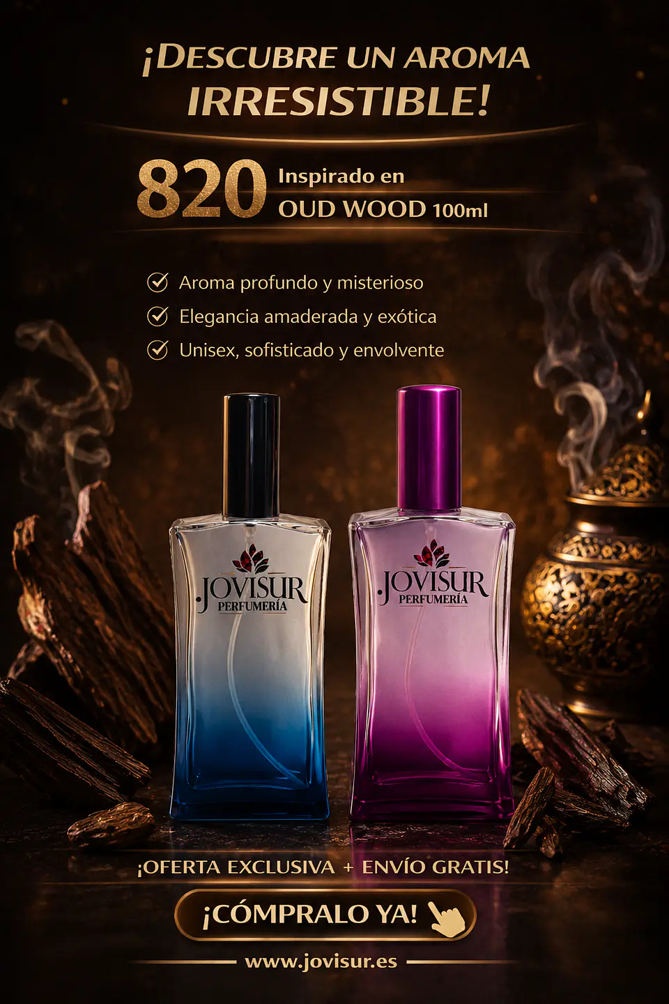 820 - Inspirado en OUD WOOD- 100ml 1