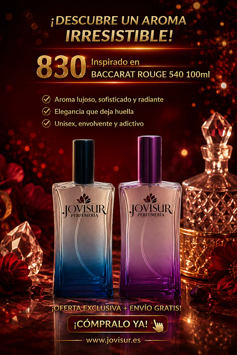 830 - Inspirado en Baccarat Rouge 540- 100ml