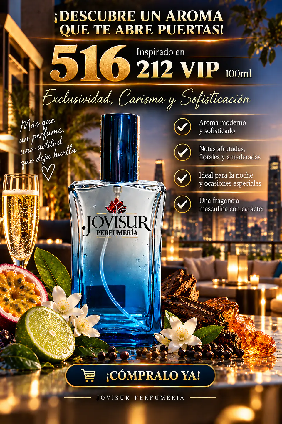 516 - Inspirado en 212 VIP - 100ml 1