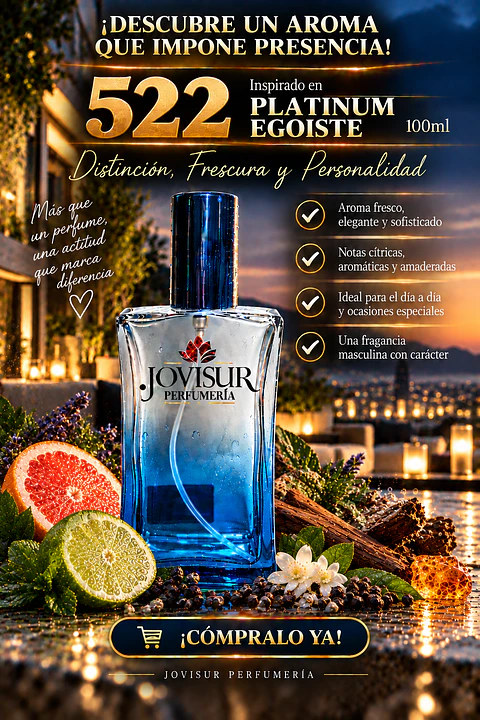 522 - Inspirado en PLATINUM EGOISTE - 100ml