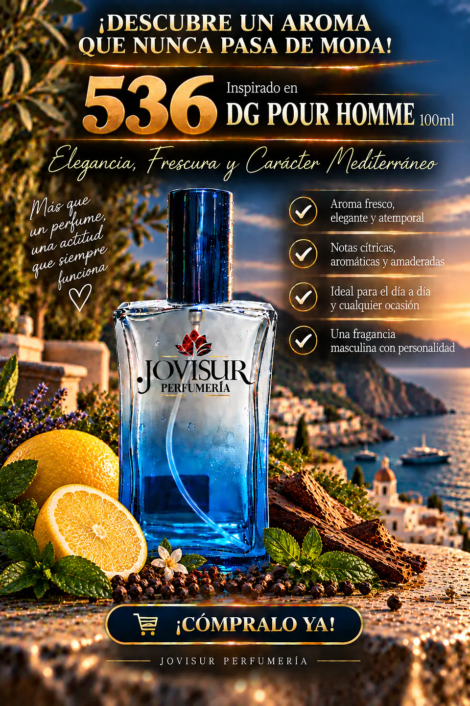 536 - Inspirado en D&G POUR HOMME - 100ml 1
