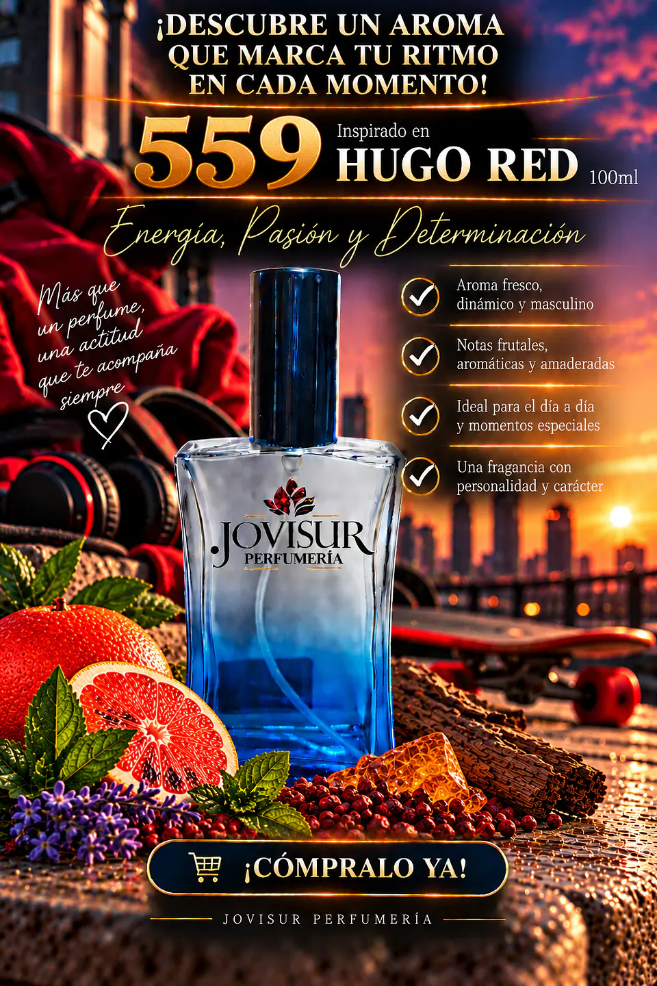 559 - Inspirado en HUGO RED - 100ml 1