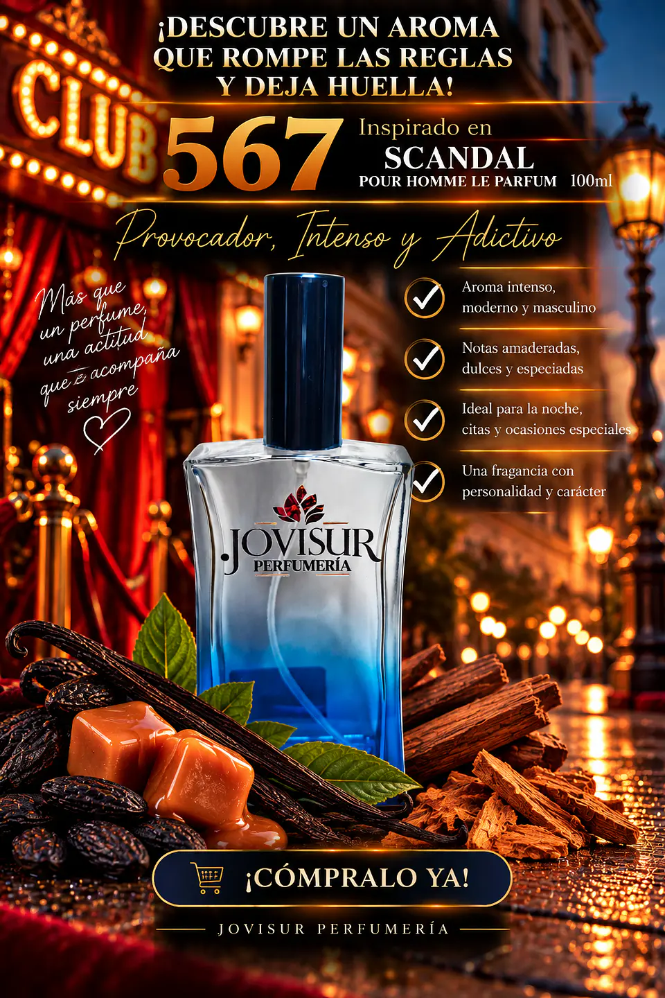 567 - Inspirado en SCANDAL POUR HOMME LE PARFUM - 100ml 1