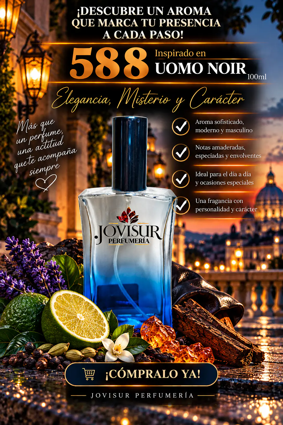 588 - Inspirado en UOMO NOIR - 100ml 1