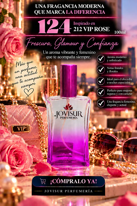 124 - Inspirado en 212 VIP ROSÉ - 100ml
