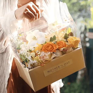 Caja Lonchera PVC para Pastel y Flores