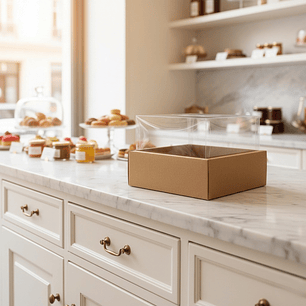 Caja Con Tapa Transparente Para Postre