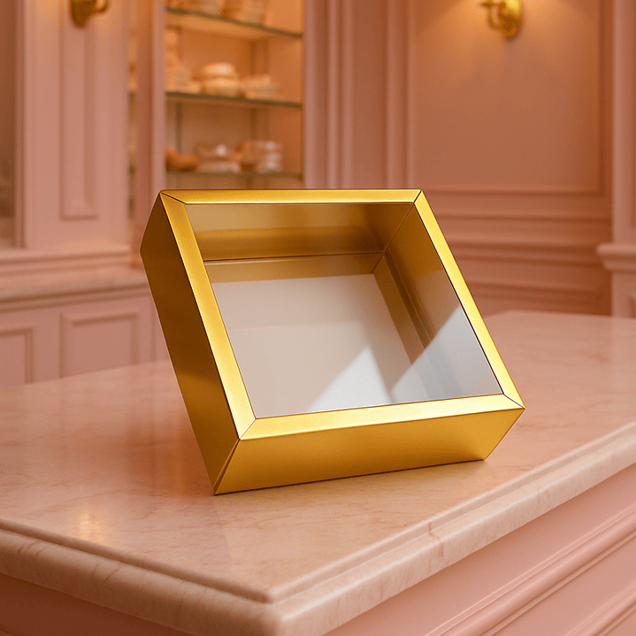 Caja de Cartón con tapa Transparente 20x20CM 2