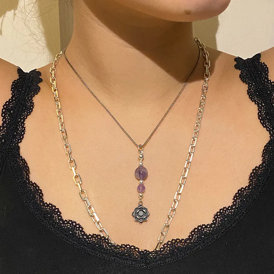 Collar Amatista Loto 3