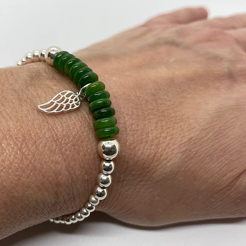 Pulsera Ala Jade Verde