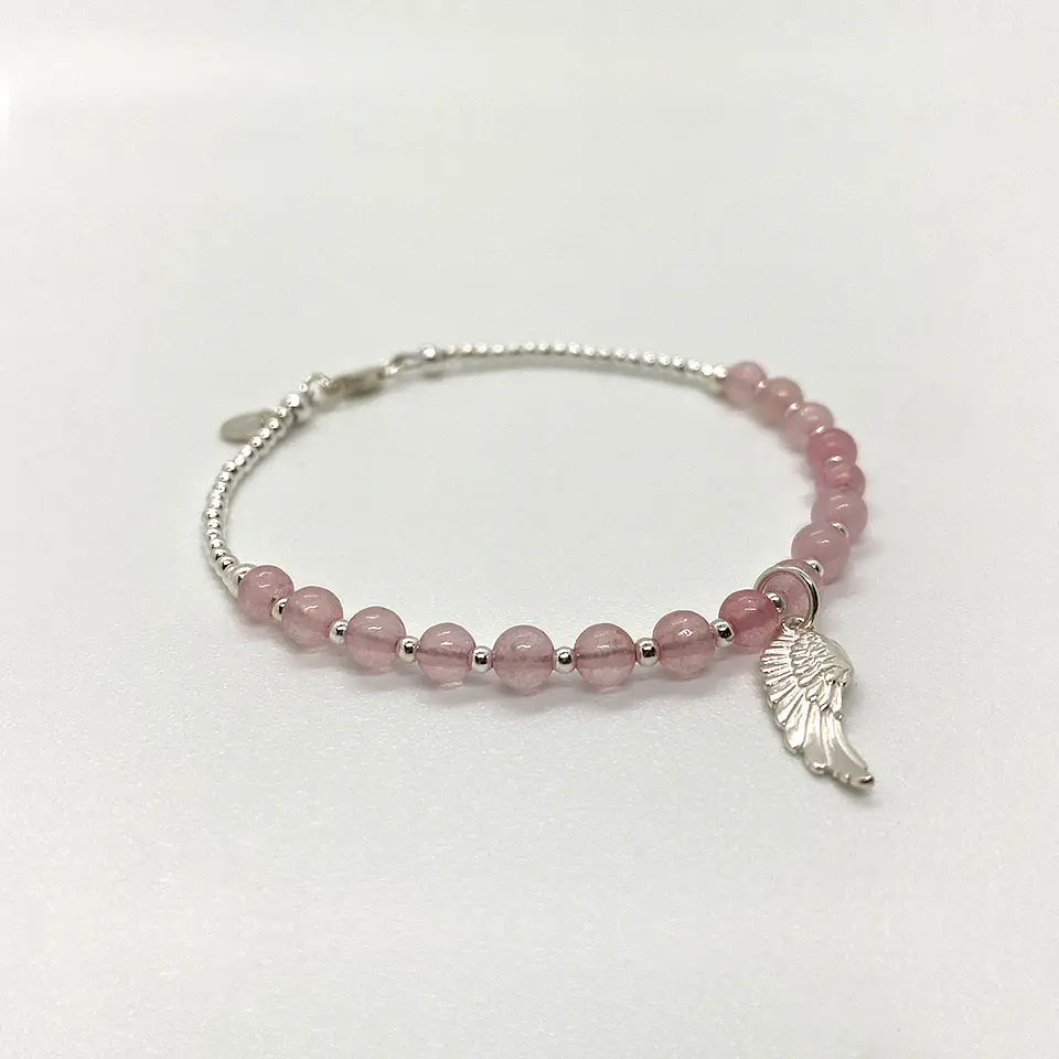 Pulsera Cuarzo Rosado 3