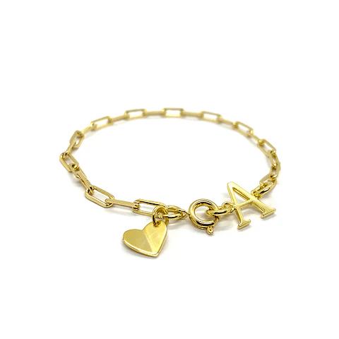 Pulsera Inicial A Corazón