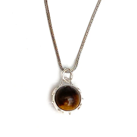 Collar Esfera Ojo de Tigre 