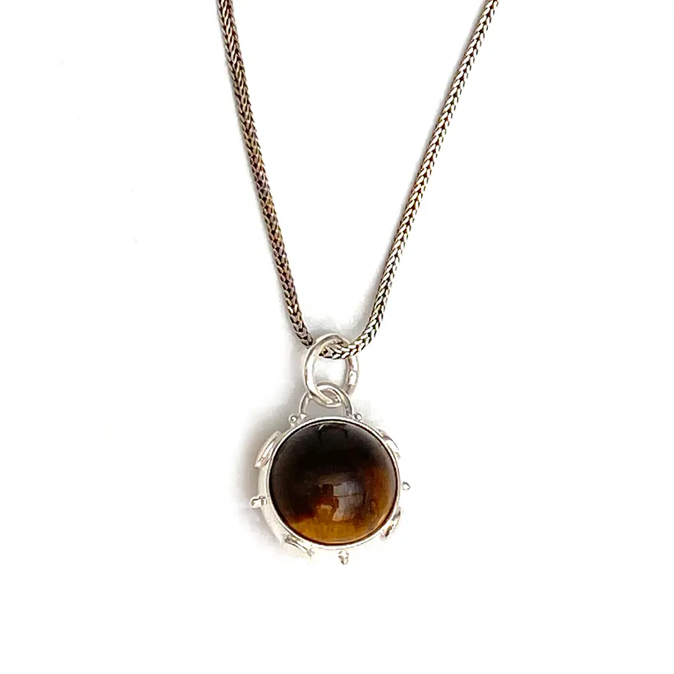 Collar Esfera Ojo de Tigre  1