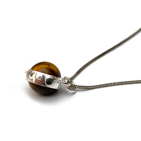 Collar Esfera Ojo de Tigre 