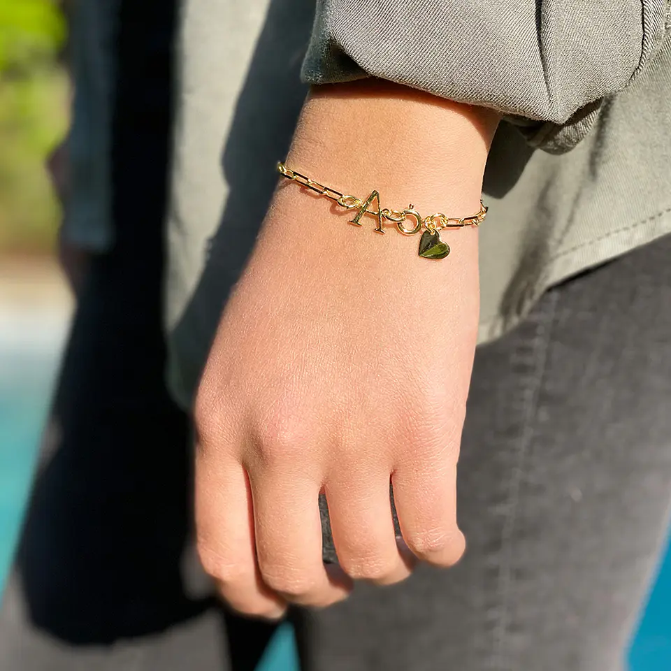 Pulsera Inicial A Corazón 4