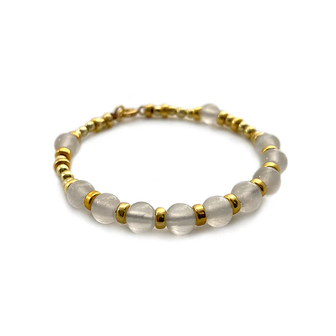 Pulsera Oro Cuarzo Cristal