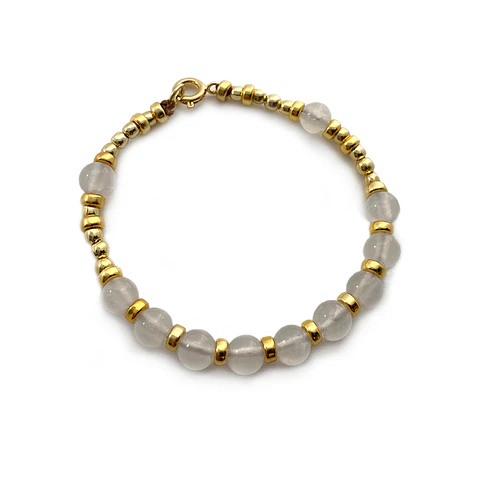 Pulsera Oro Cuarzo Cristal