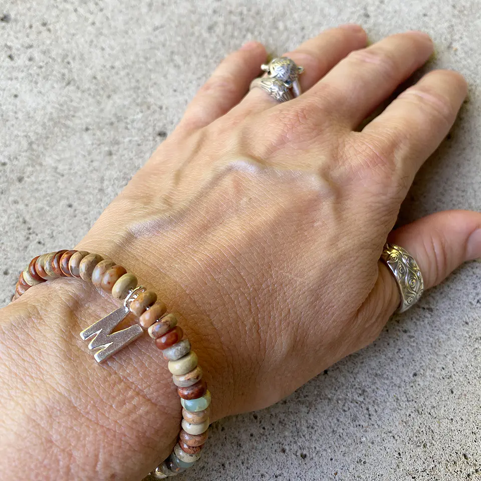 Pulsera Agalmatolite Inicial 3