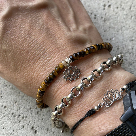 Pulsera Ojo de Tigre Loto