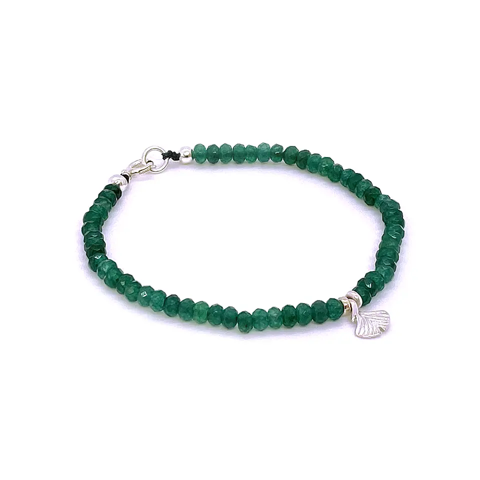 Pulsera Turmalina Verde Hoja 2