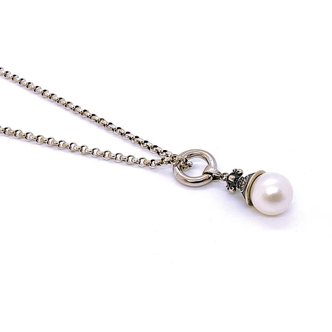 Collar Argolla Perla Loto