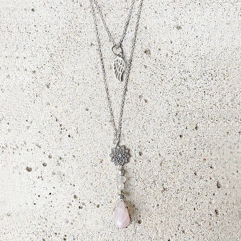 Collar Doble Cadena Ala Mandala