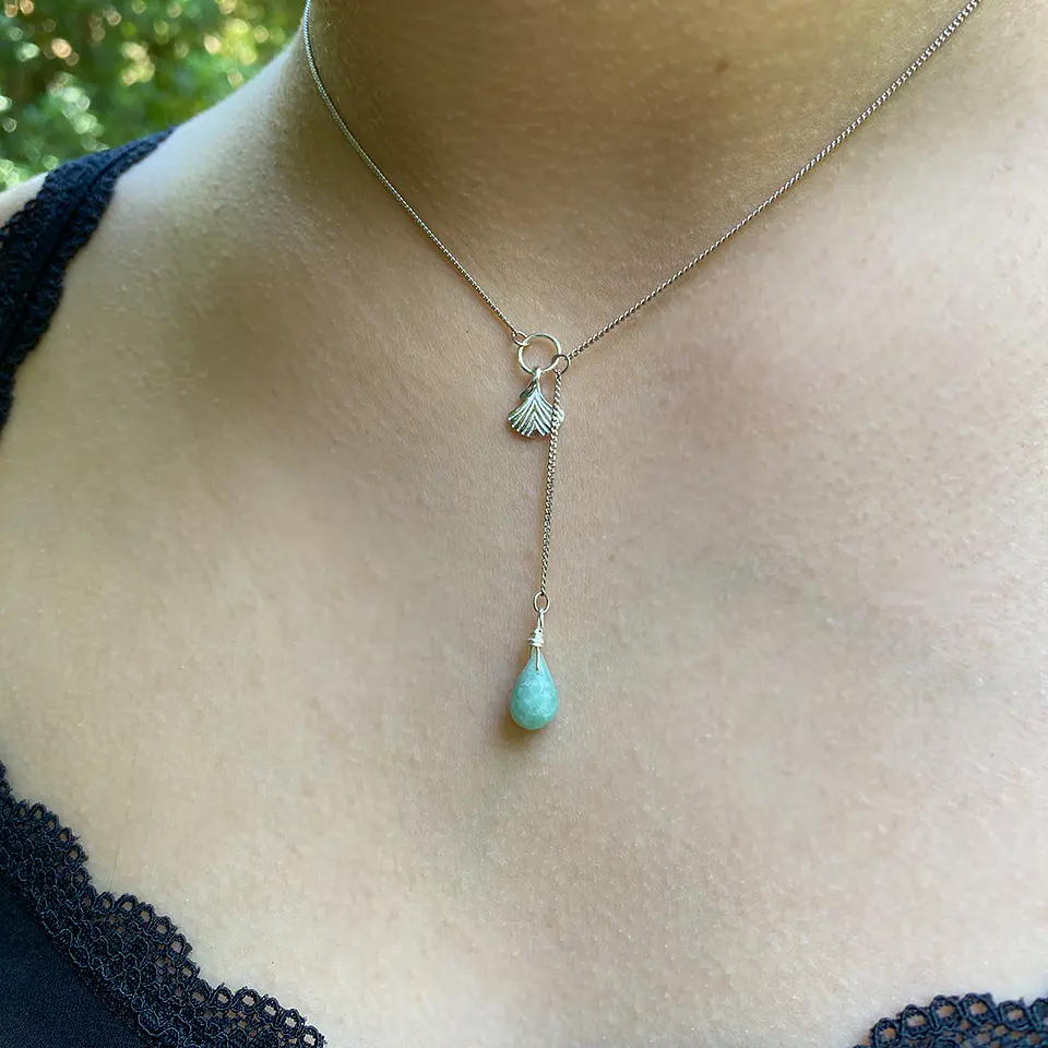Collar Gota Amazonita 1