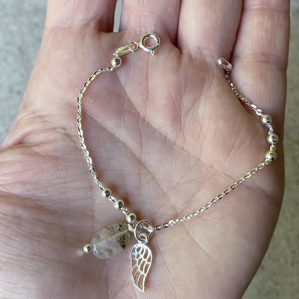 Pulsera Bolitas Ala Cuarzo Turmalinado 3