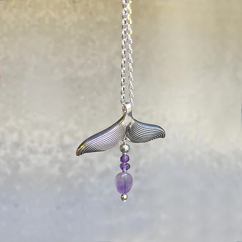 Collar Cola Ballena Amatistas