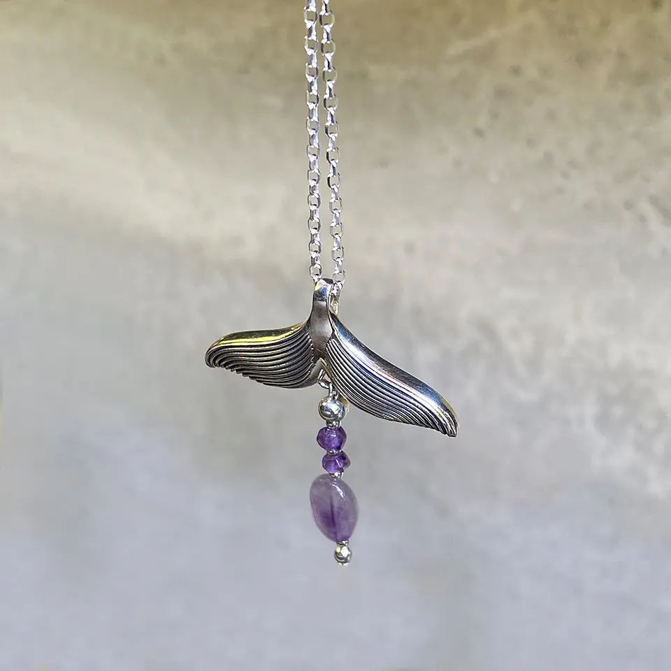 Collar Cola Ballena Amatistas 3