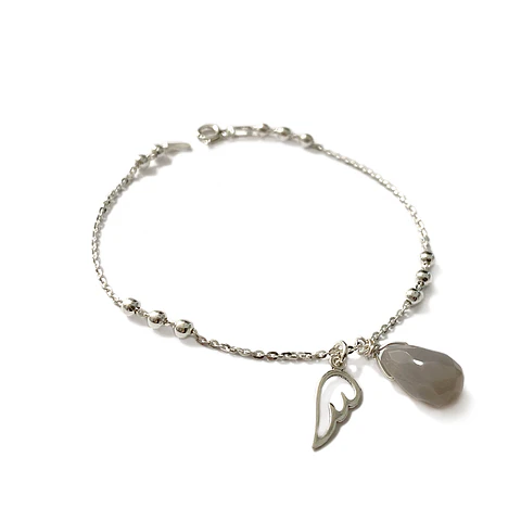 Pulsera Ala Cuarzo Gris