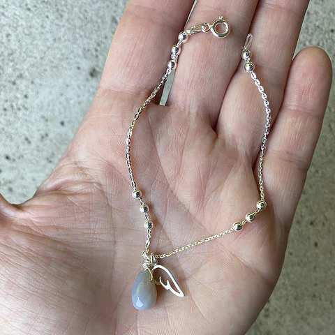 Pulsera Ala Cuarzo Gris