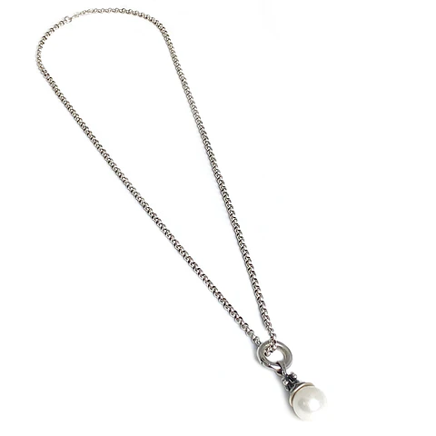 Collar Perla Loto Argolla Mecánica